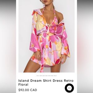 White fox boutique shirt dress